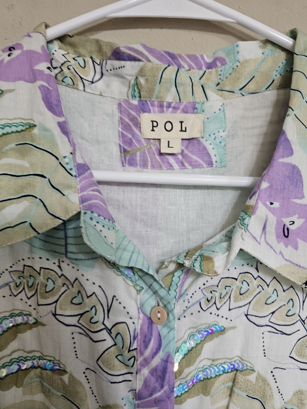 POL Sleeveless Mint Maxi Dress with Lavender Floral Print - Picture 4 of 4